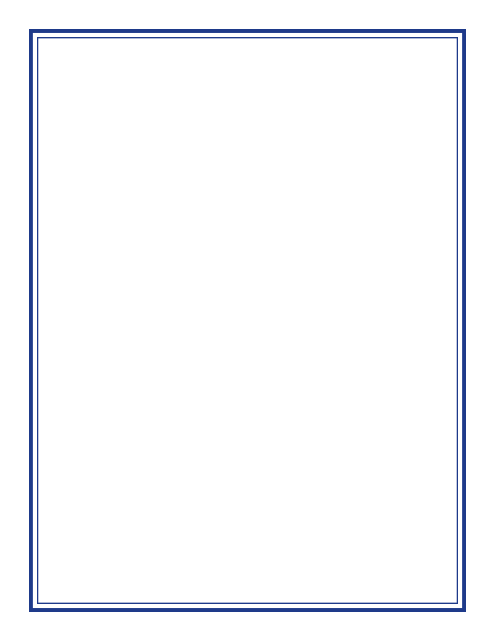 Classic double page border: navy, a thick line with a thin one inside